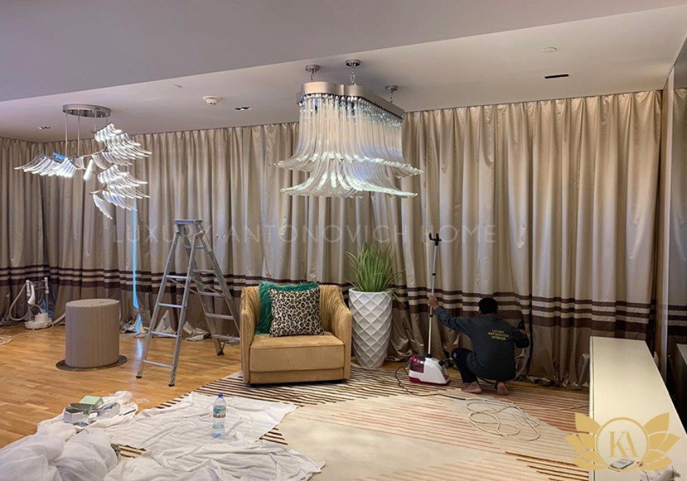 Professional Curtains Installation - Antonovich Home Showroom