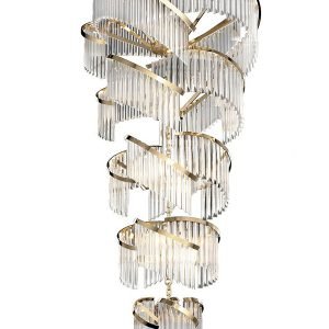 crystal twist chandelier