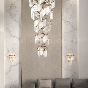 crystal twist chandelier