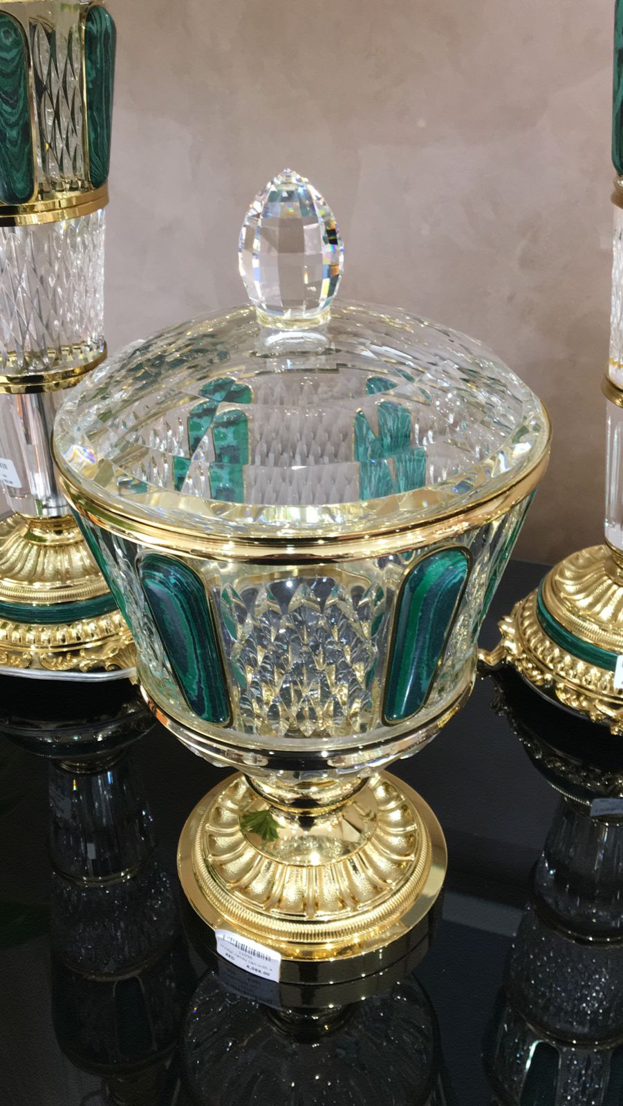 Teal and Gold Luxury Vase