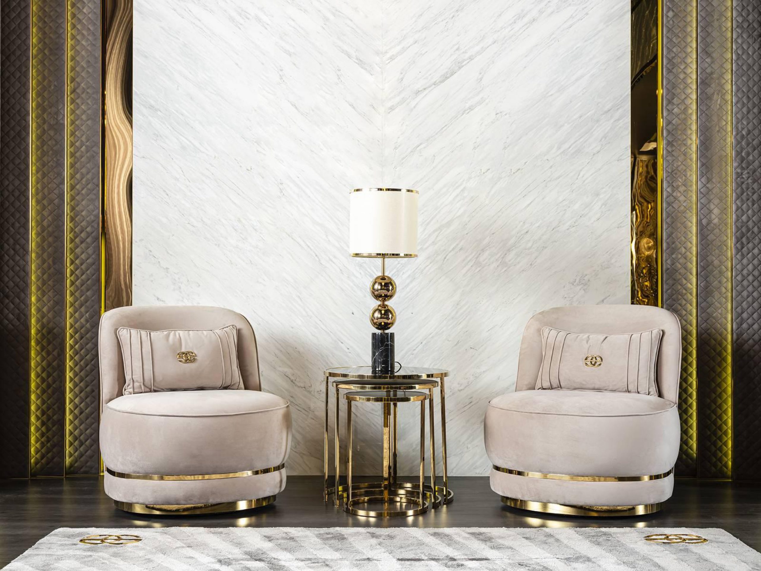 Luxury Cream Small Chair