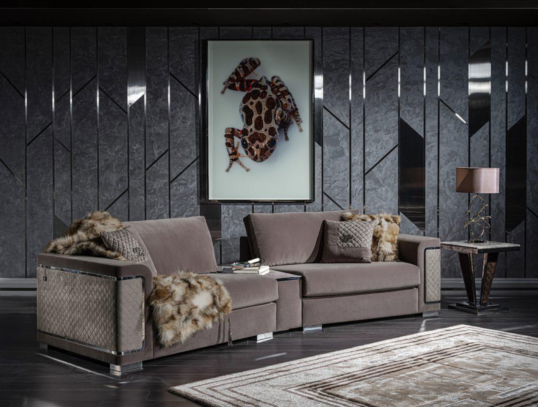 Luxury Brown Classic Sofa