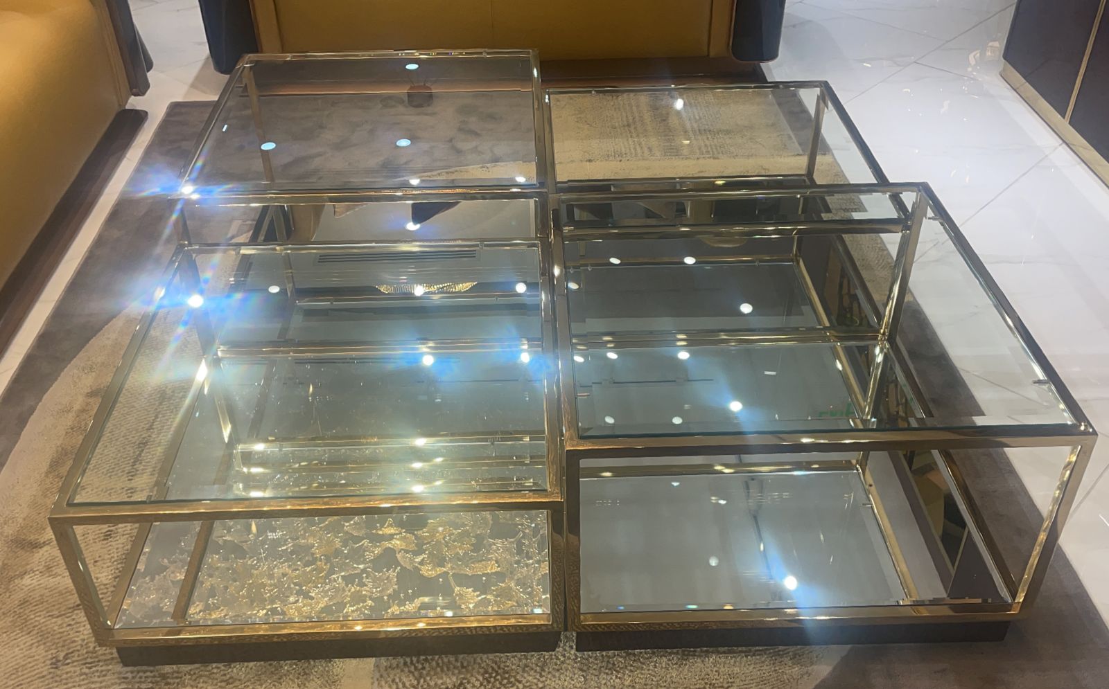 Luxury Square Glass Table