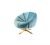 Round Light Blue Armchair