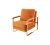 Orange And Gold Armchair