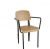 Industrial Wooden Cafeteria Chair With Armsets