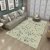 Green Floral Pattern Carpet With Detailed Exotic Leaves