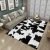 Black Cow Spots Animal Print Carpet