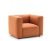 Orange Upholstered Deep Restaurant Armchair